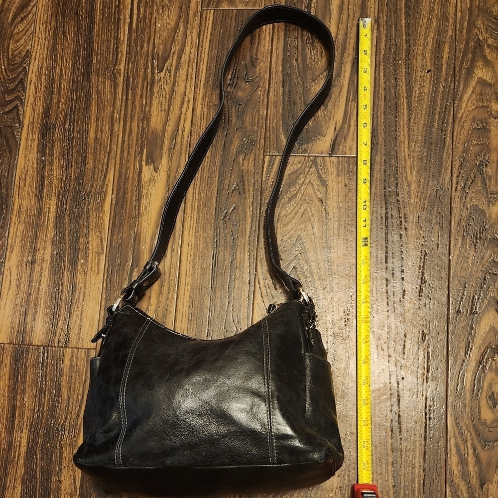 Giani Bernini Stitched Black Leather Bag Excellent Condition! - Picture 2 of 16